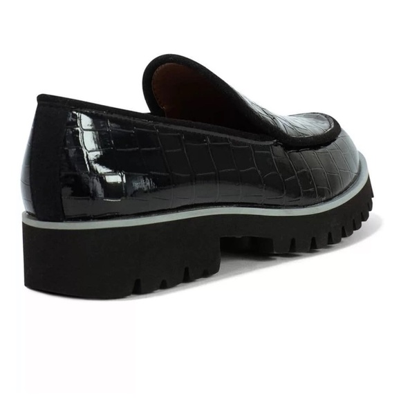 Donald Pliner Eclipse Crocco Croc Embossed Chunky Loafers - Picture 2 of 13